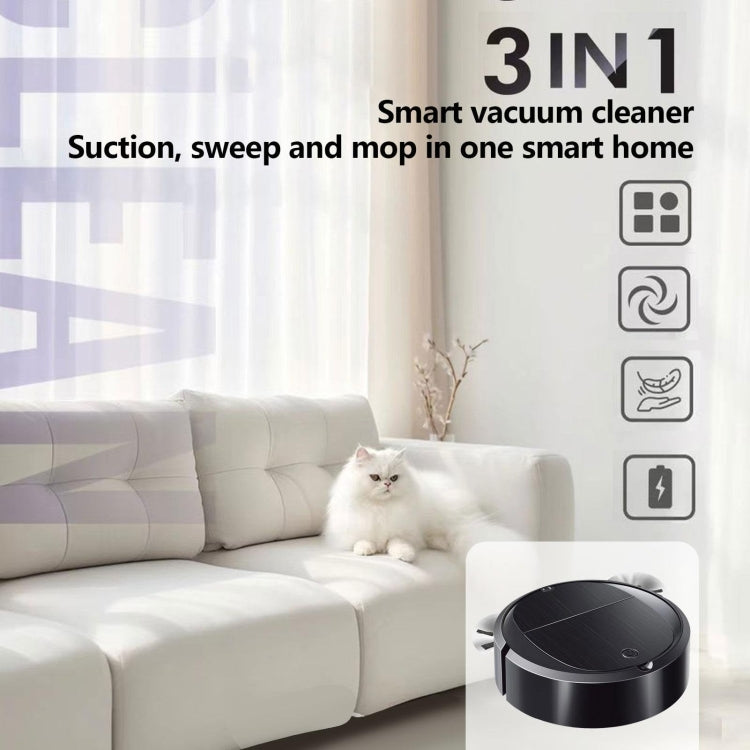 Intelligent Sweeper Robot Home Automatic 3 In 1 Integrated Cleaning Machine Vacuum Cleaner, Battery White, Battery Black, Rechargeable White, Rechargeable Black