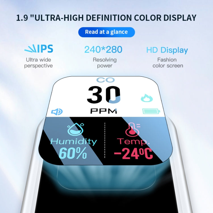 Portable Carbon Monoxide Detector Outdoor Home Detection Alarm