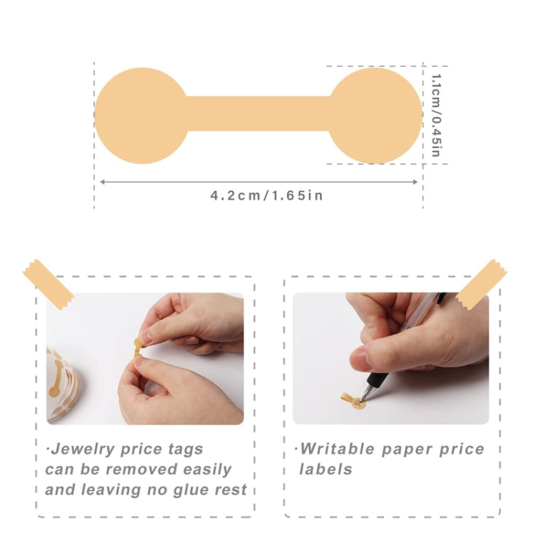 2pcs Jewelry Price Decoration Natural Kraft Paper Stickers