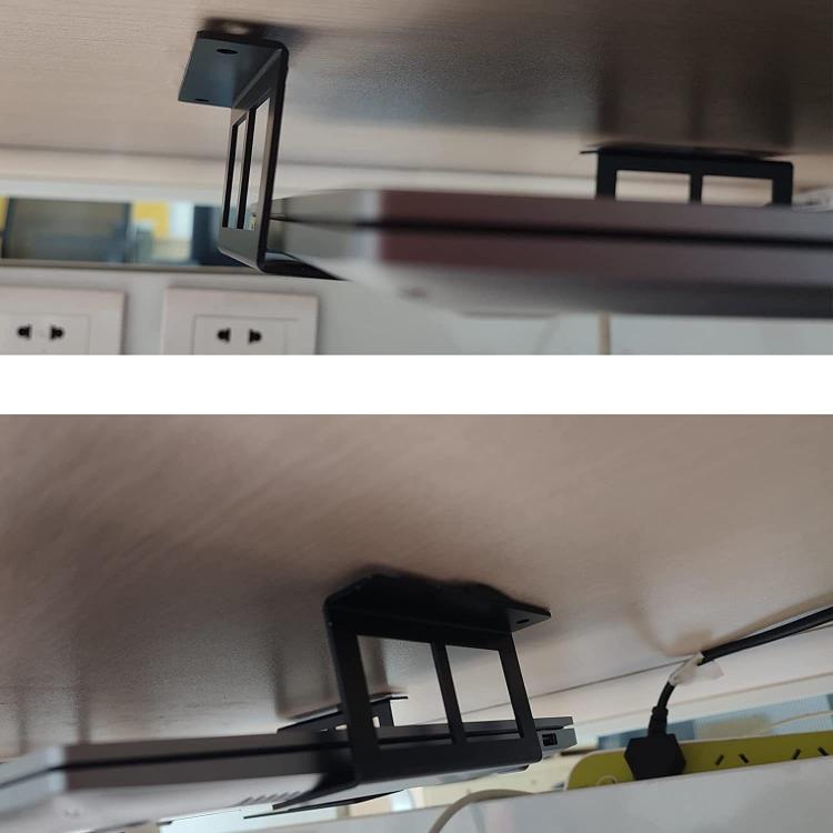 Under Desk Laptop Tablet Mini PC Storage Stand Metal Invisible Tray Rack