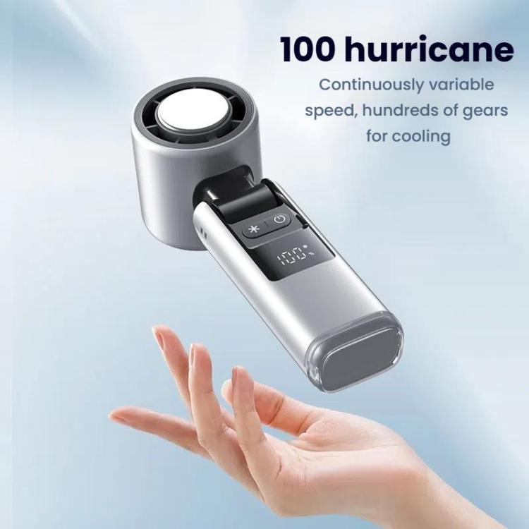 100-gear High Speed Handheld Fan Mini USB Rechargeable Foldable Portable Turbo Small Fan With Cooling