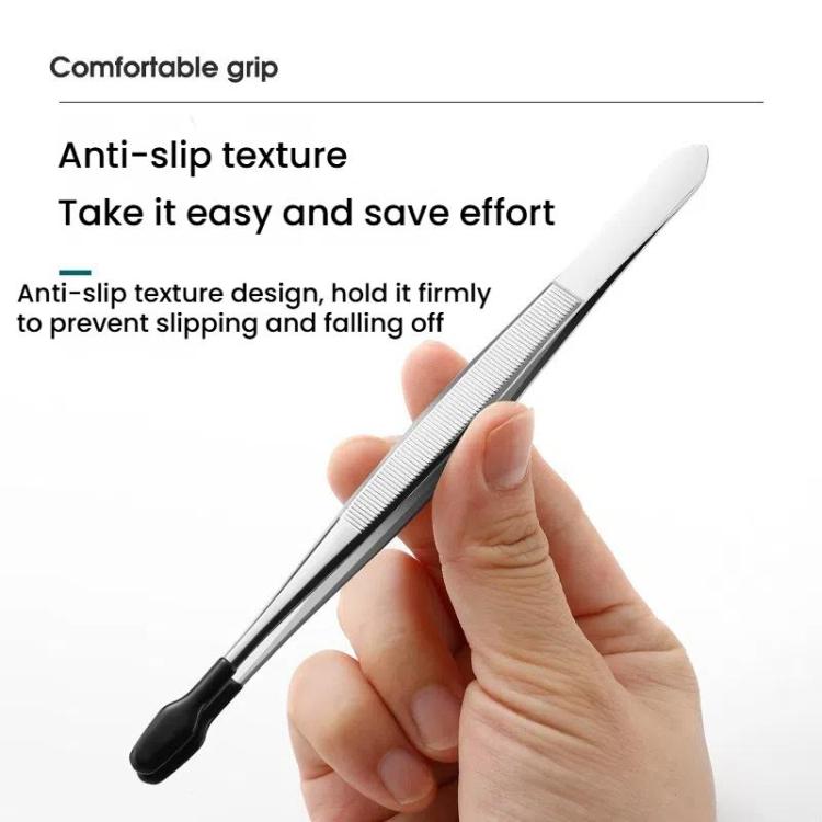 Dip Molded Stamp Clip False Eyelash Auxiliary Clip Stainless Steel Tweezer Tools