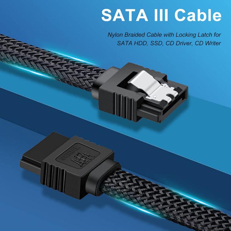 SATA3.0 With Aluminum Foil Shield Braided Cable Body Computer Hard Drive Power Cable