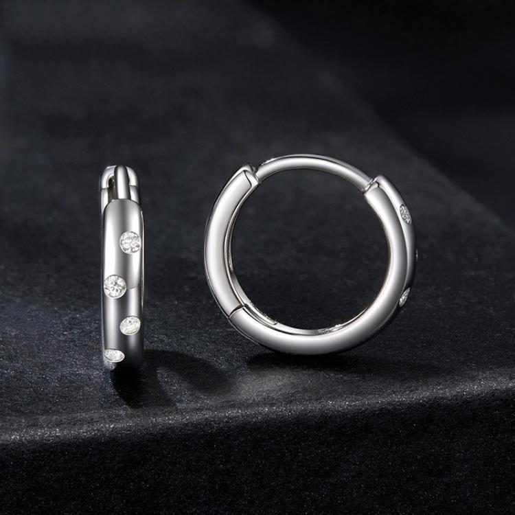 S925 Sterling Silver Platinum-Plated Moissanite Earrings