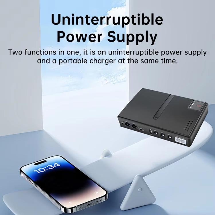 Uninterruptible Power Supply with DC Output 5V/9V/12V for Router, Modem, Security Camera, Mobile Phone