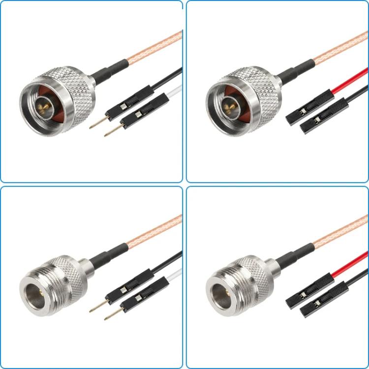 RG316 RF Test Extension Adapter Cable, N Male To Dual DuPont Male, N Male To Dual DuPont Female, N Female To Dual DuPont Male, N Female To Dual DuPont Female