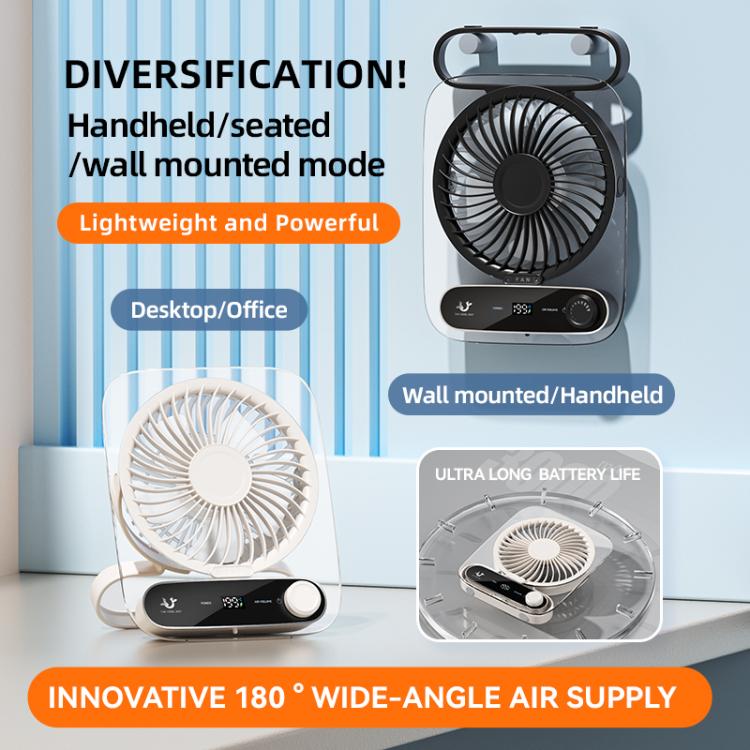 199-speed Desktop wall-mounted Fan With Handle & Light Built-in Aromatherapy Cotton