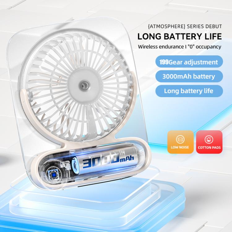 199-speed Desktop wall-mounted Fan With Handle & Light Built-in Aromatherapy Cotton