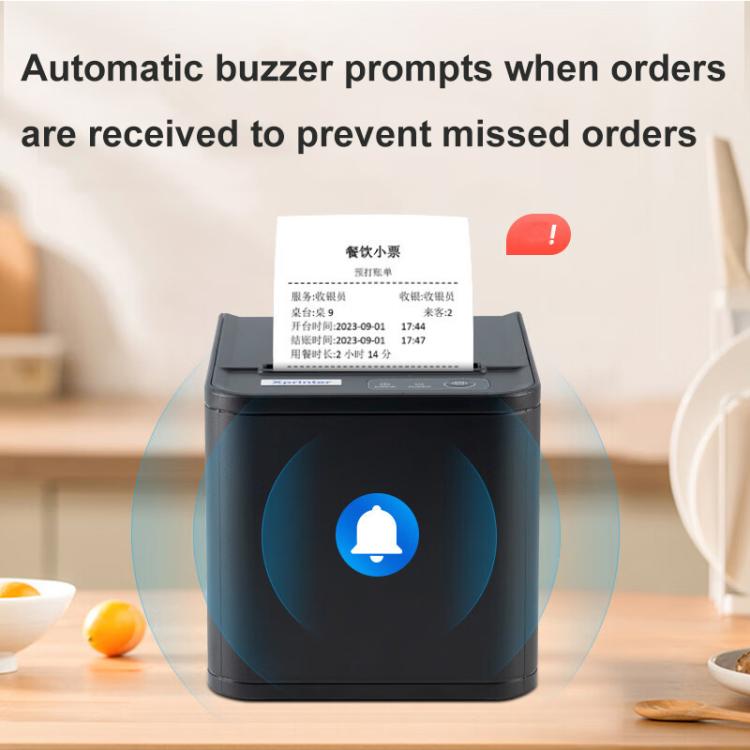 Xprinter XP-80T 80mm QR Code Supermarket Receipt Label Thermal Printer, USB, USB+Lan