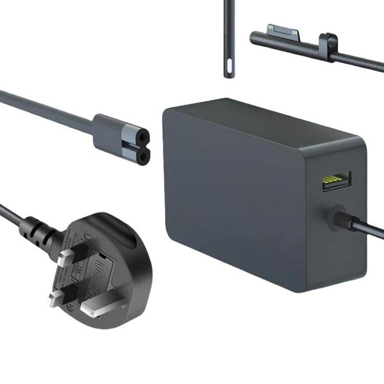 For Microsoft Surface Laptop 65W 15V 4A Fast Charger With 5V 1A  USB-A Port AC Adapter, US Plug, EU Plug, UK Plug, AU Plug