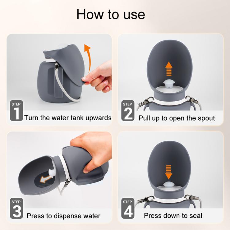 Convenient Collapsible Pet Water Bottle Outdoor Dog Walking Drinking Waterer Mug, 800ml