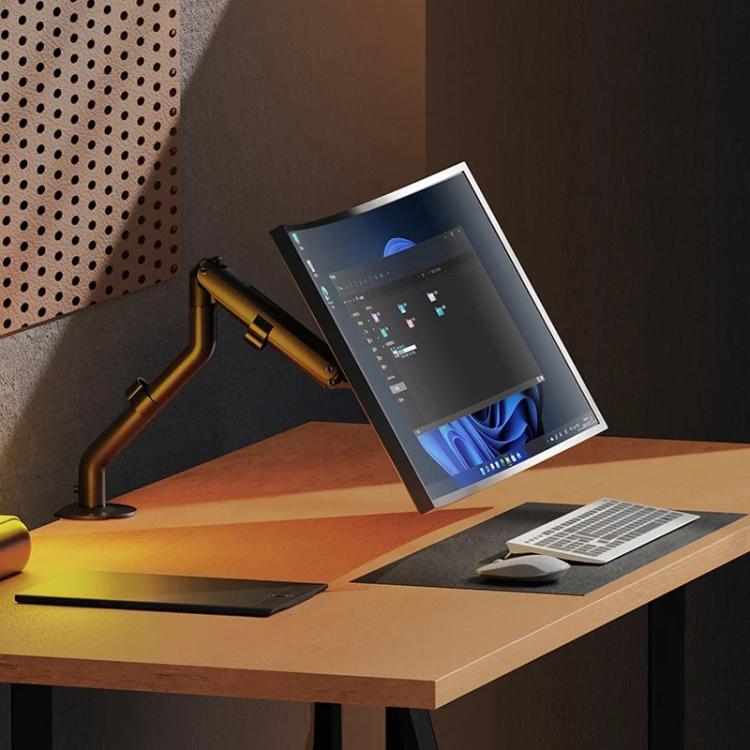 For 15-32 Inch Monitor Bracket Adjustable Gas Spring Computer Screen Desk Mount Stand, Arm Black, Arm White