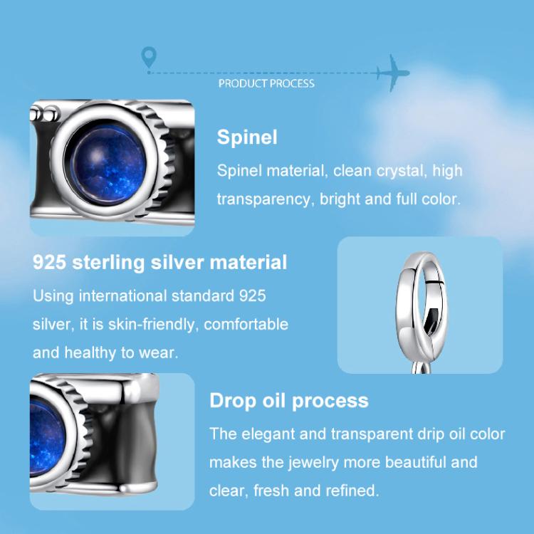 S925 Sterling Silver Camera Pendant Bracelet Openable Beads