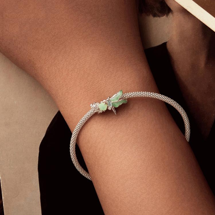 S925 Sterling Silver Vivid Dragonfly Jewelry Accessories Animal Beads