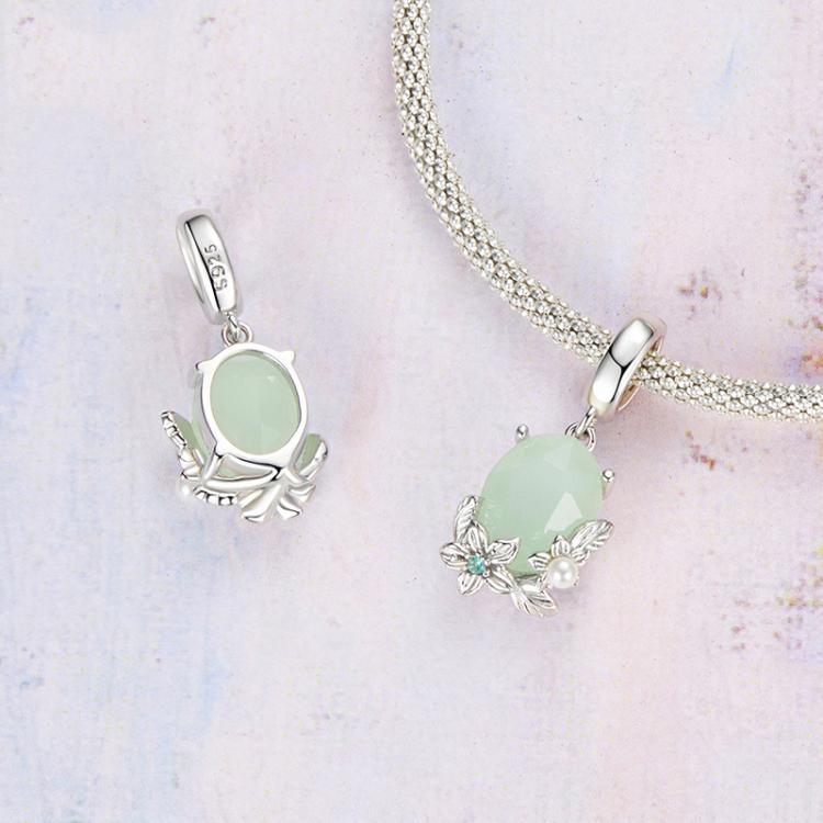 S925 Sterling Silver Pearl Flower Pendant