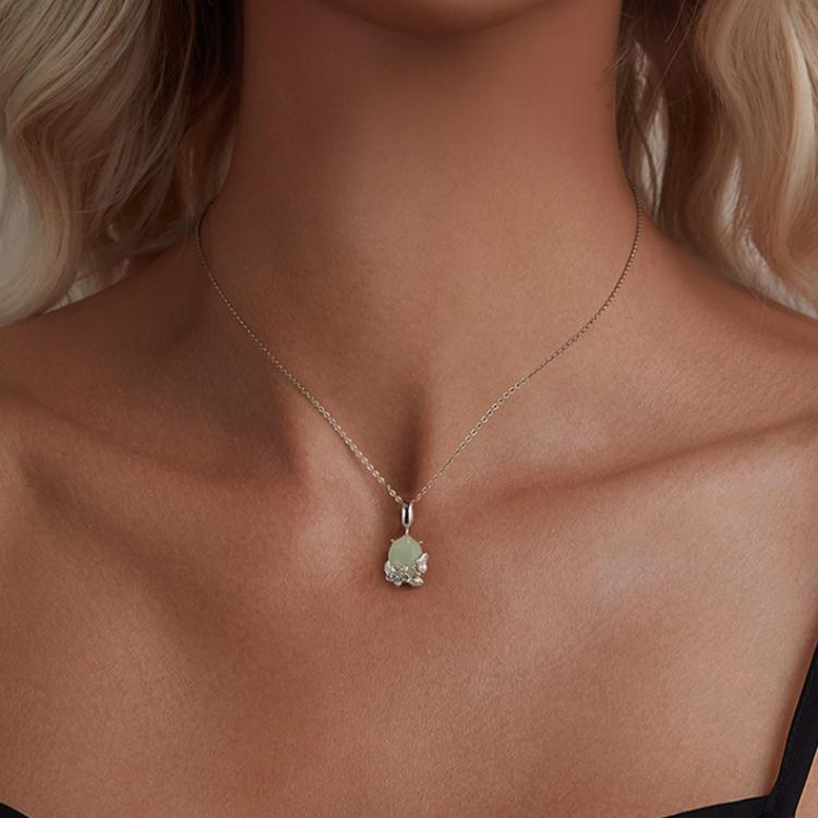 S925 Sterling Silver Pearl Flower Pendant