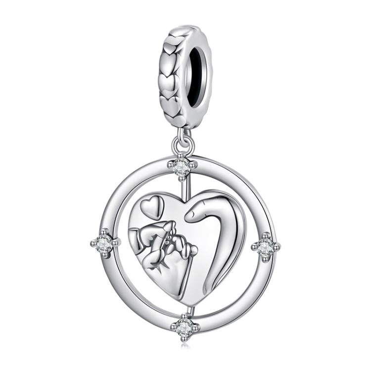 S925 Sterling Silver Warm Family Bracelet Beads Mother Day Pendant