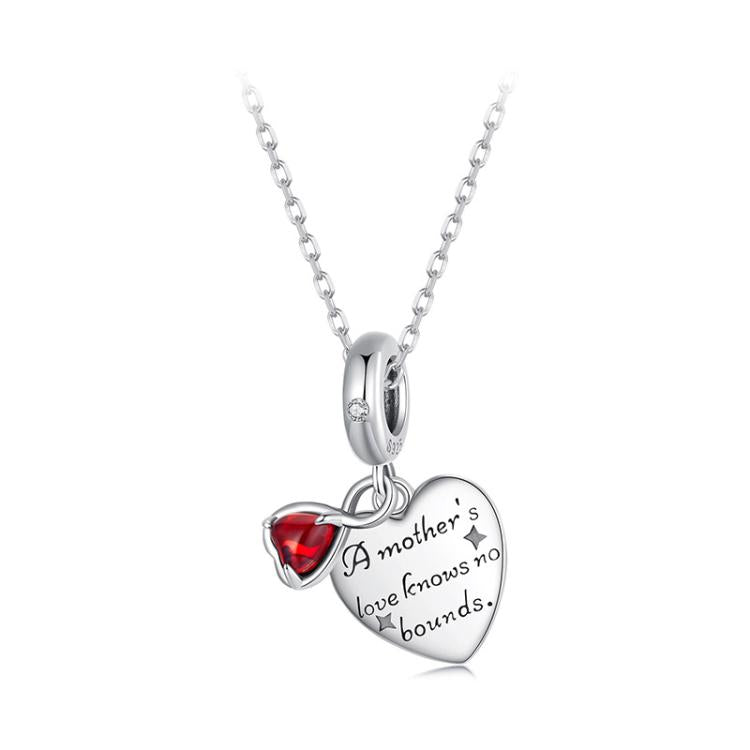 S925 Sterling Silver Love Message Pendant Mother Day Jewelry Beads