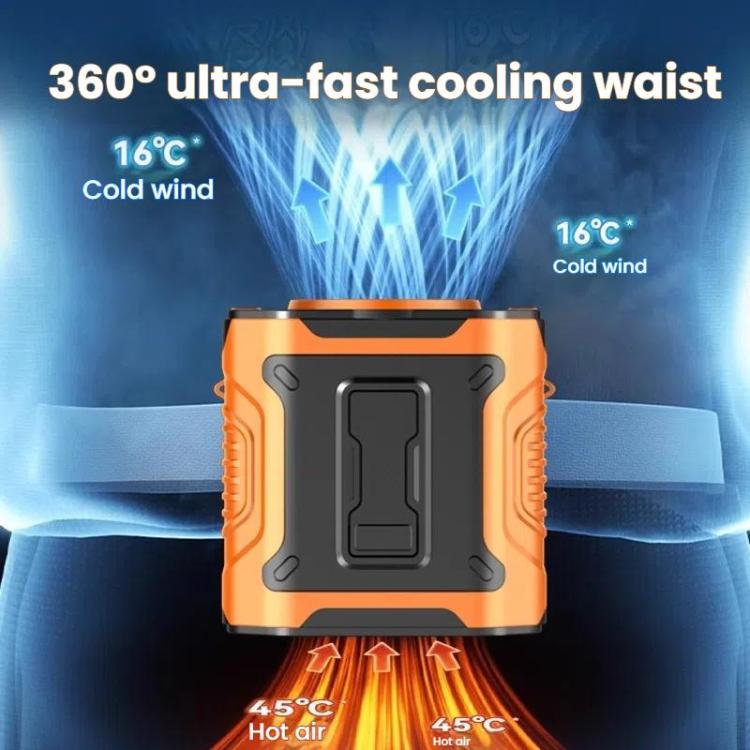 Portable Outdoor Hanging Waist Fan 100 Speeds Cooling Camping Neck Fan Long Life Charging Cooler