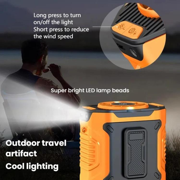 Portable Outdoor Hanging Waist Fan 100 Speeds Cooling Camping Neck Fan Long Life Charging Cooler
