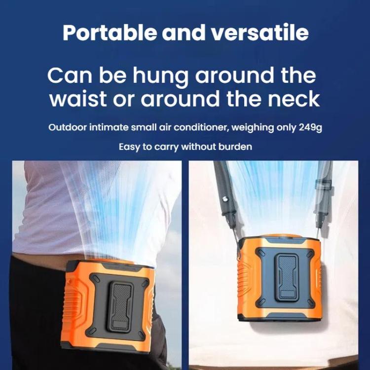 Portable Outdoor Hanging Waist Fan 100 Speeds Cooling Camping Neck Fan Long Life Charging Cooler