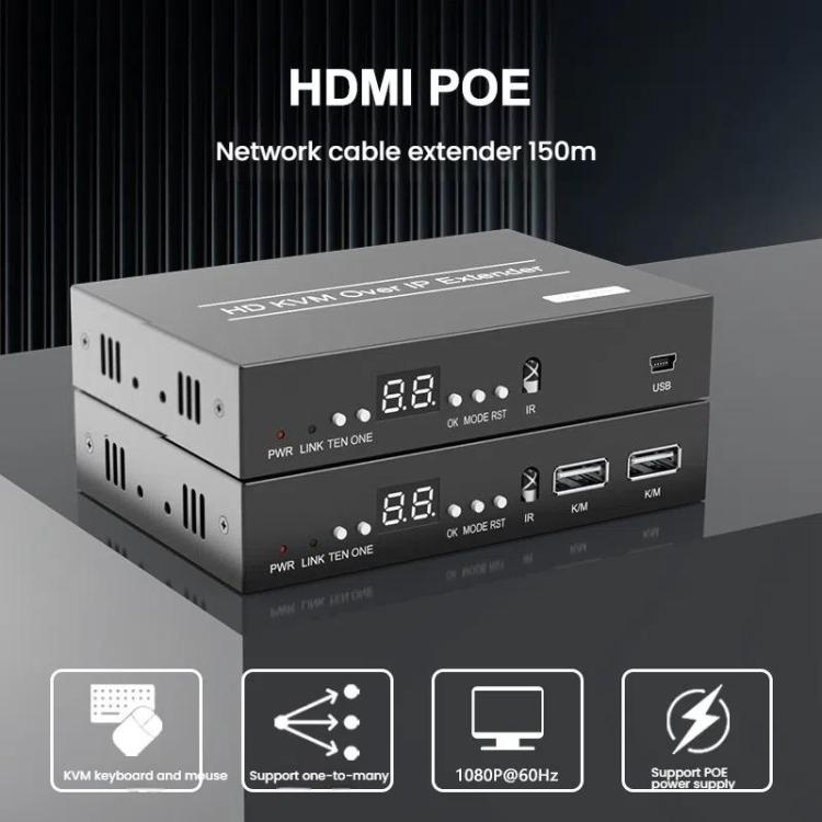 PWAY DT241M 150m 1080P HD HDMI-Compatible Network Cable Extender