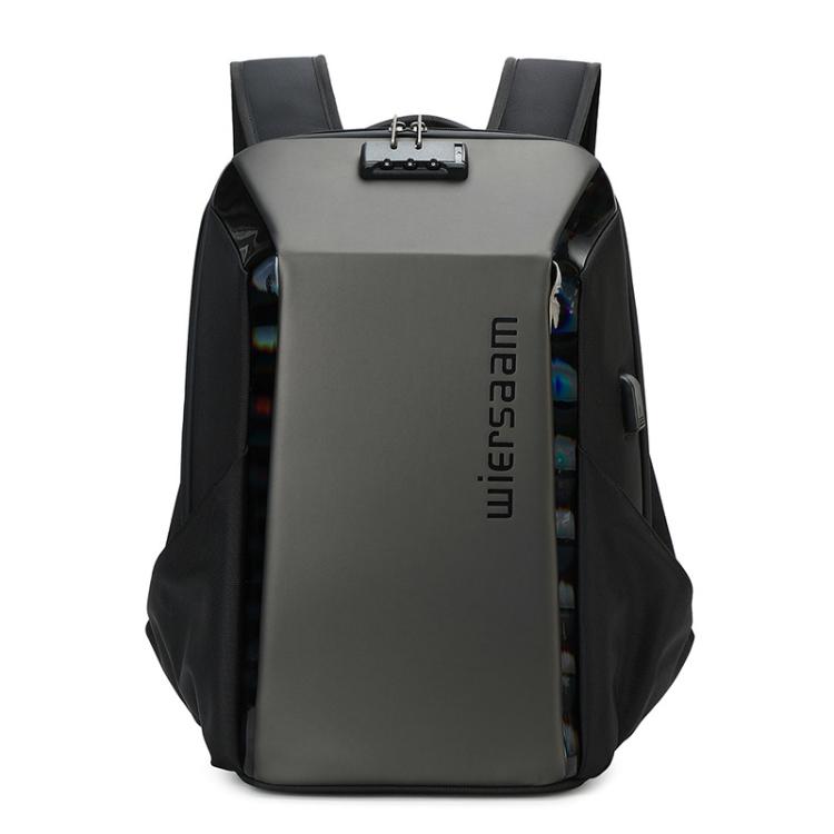 Wiersaam WY1350 Men Anti-Theft Business Backpack Laptop Bag For Travel With Password Lock