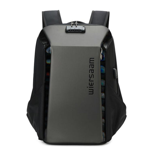 Wiersaam WY1350 Men Anti-Theft Business Backpack Laptop Bag For Travel With Password Lock