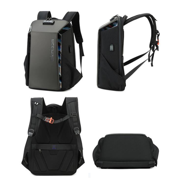 Wiersaam WY1350 Men Anti-Theft Business Backpack Laptop Bag For Travel With Password Lock