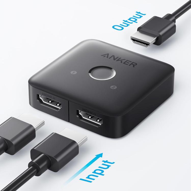 ANKER A83H1 4K 2 Into 1 Out Docking Station HDMI Converter, A83H1