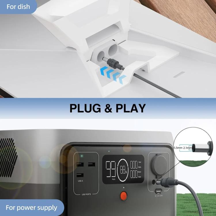 Mini 5.5 X 2.1mm DC To DC Power Cable, EDUP EP-SK0098 2m, EDUP EP-SK0098 5m