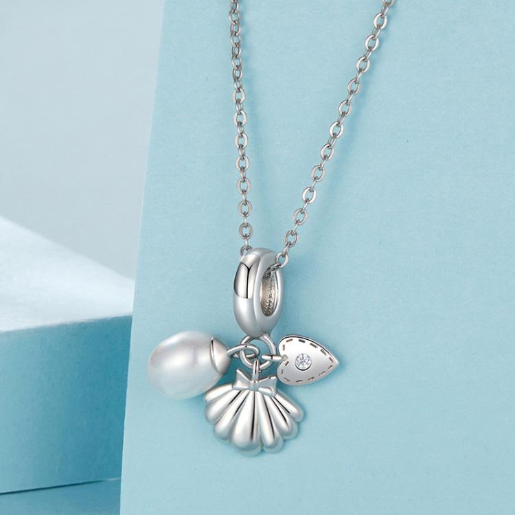 S925 Sterling Silver Pearl Shell Three-in-one Bracelet Beaded Pendant