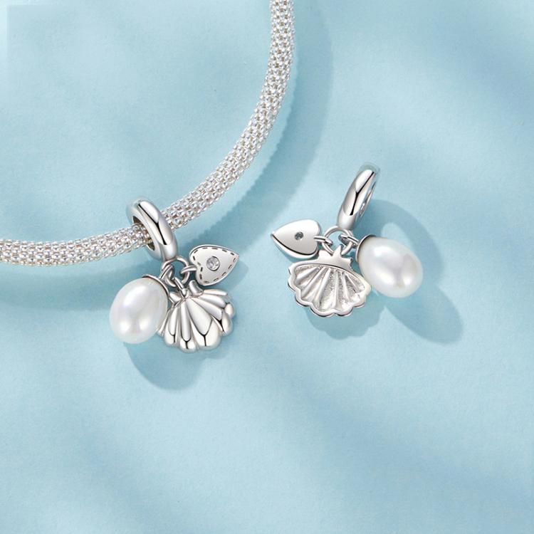 S925 Sterling Silver Pearl Shell Three-in-one Bracelet Beaded Pendant