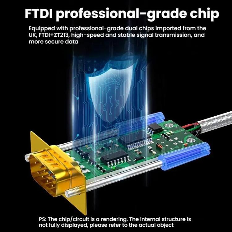 DTECH  DT-5011 USB 2.0 to RS232 Serial Adapter Cable, FT232 & ZT213 Dual-Chip with LED Indicator, 0.5m, 1m, 1.5m, 2m, 3m, 5m