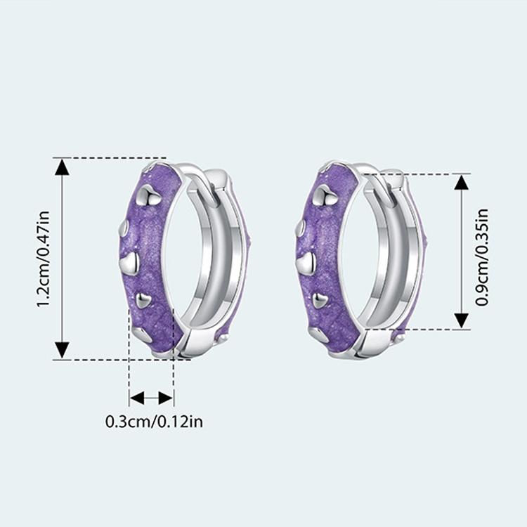 S925 Sterling Silver Platinum-Plated Dripping Heart Earrings