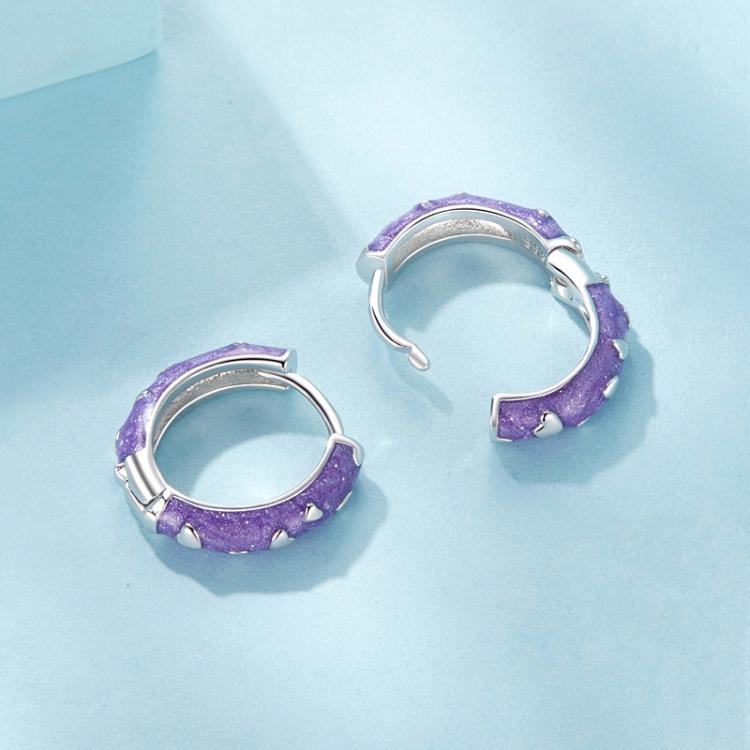 S925 Sterling Silver Platinum-Plated Dripping Heart Earrings