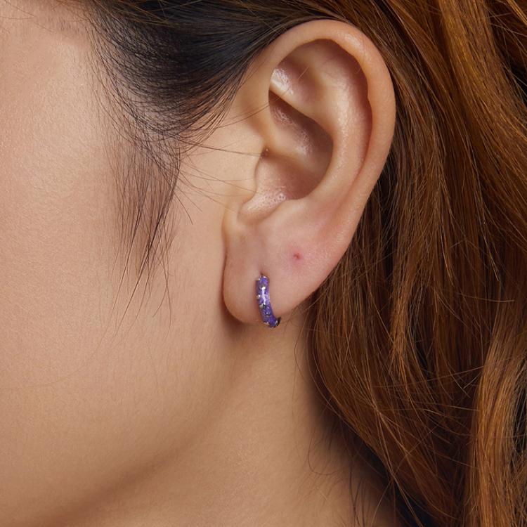 S925 Sterling Silver Platinum-Plated Dripping Heart Earrings