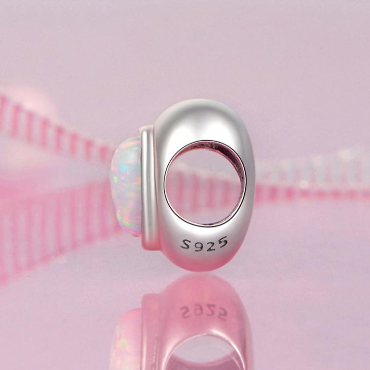 S925 Sterling Silver Fantasy Opal Love Beads