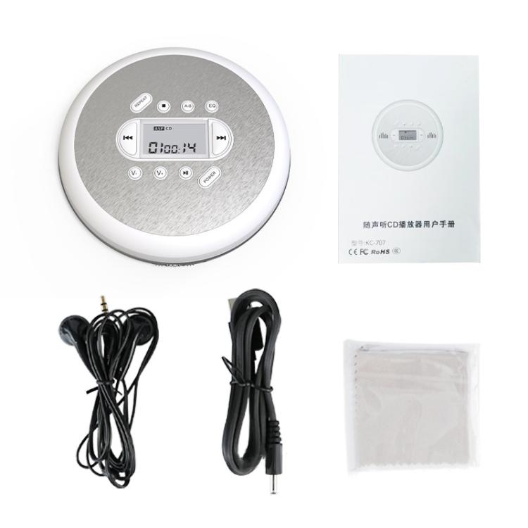 Kecag Mini Portable CD Player Walkman Study and Repeat Retro MP3 Music CD Player, KC-707