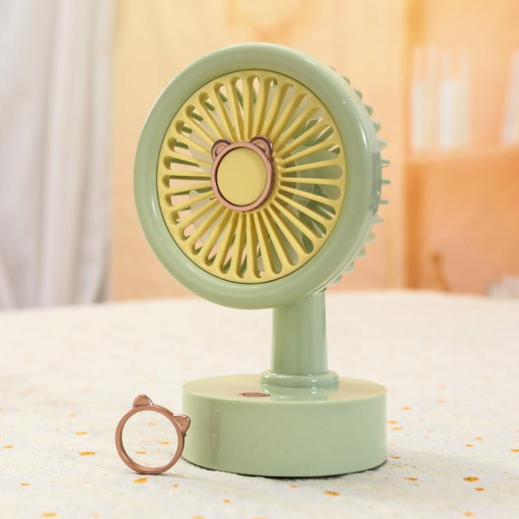 Student USB Small Desktop Fan Replaceable Animal Ears Multi-Speed Lithium Battery Mute Fan