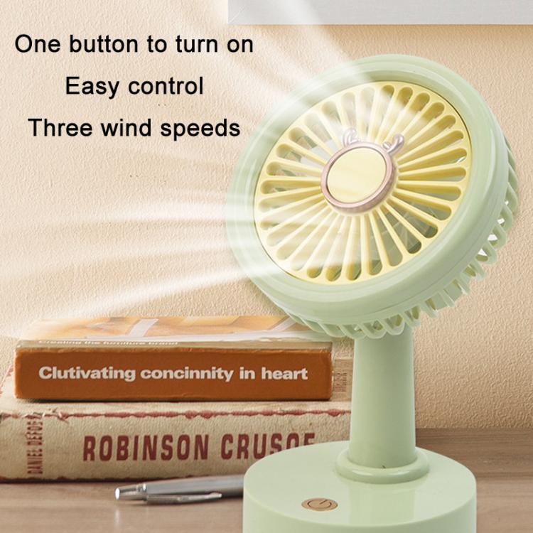 Student USB Small Desktop Fan Replaceable Animal Ears Multi-Speed Lithium Battery Mute Fan