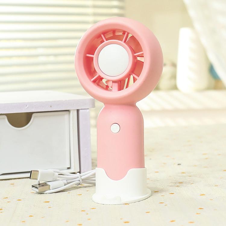 Handheld Rechargeable Fan Outdoor Camping Cooling Fan With Phone Holder Base