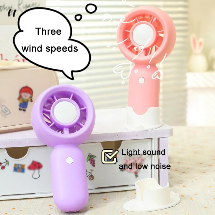 Handheld Rechargeable Fan Outdoor Camping Cooling Fan With Phone Holder Base