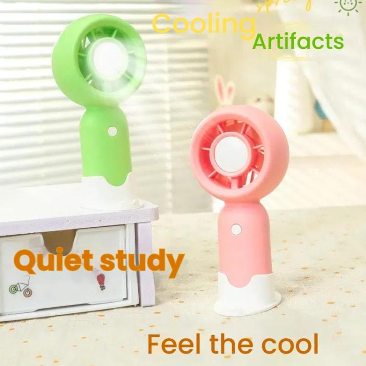 Handheld Rechargeable Fan Outdoor Camping Cooling Fan With Phone Holder Base