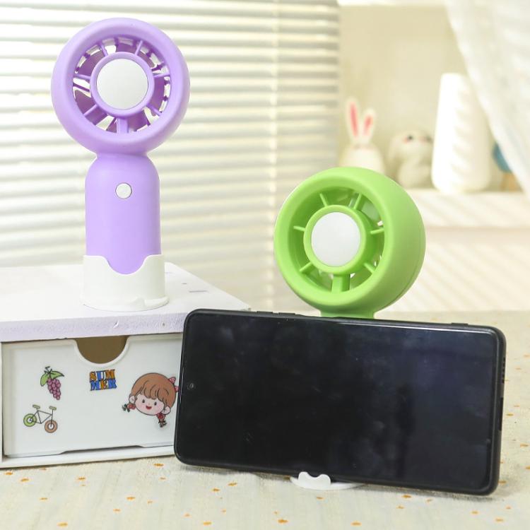 Handheld Rechargeable Fan Outdoor Camping Cooling Fan With Phone Holder Base