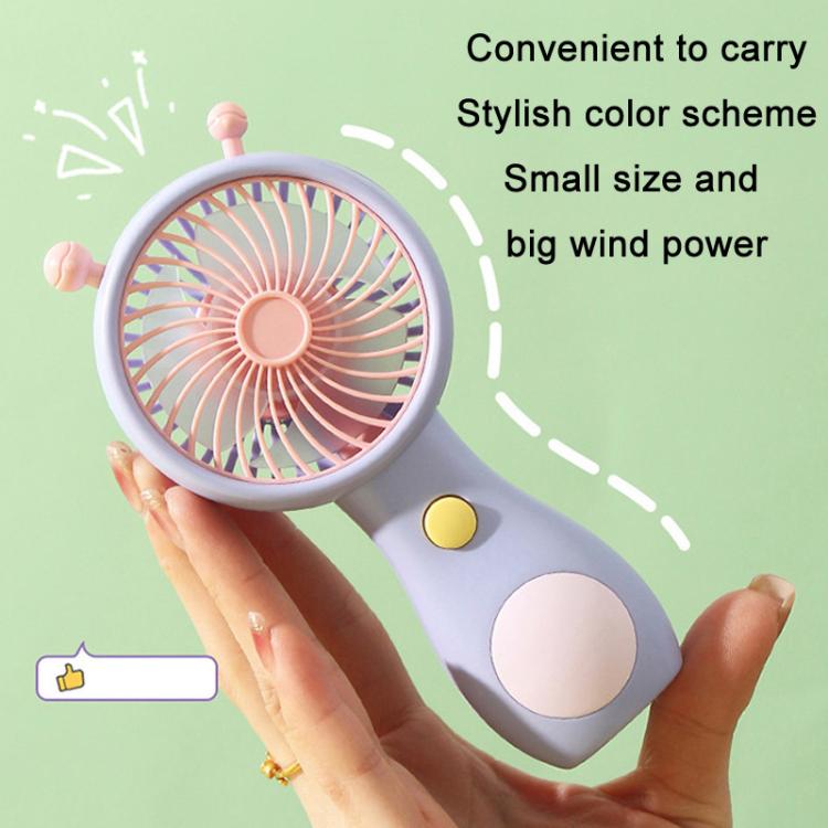 Cute Small Snail Handheld USB Rechargeable Fan Portable Mini Compact Pocket Fan