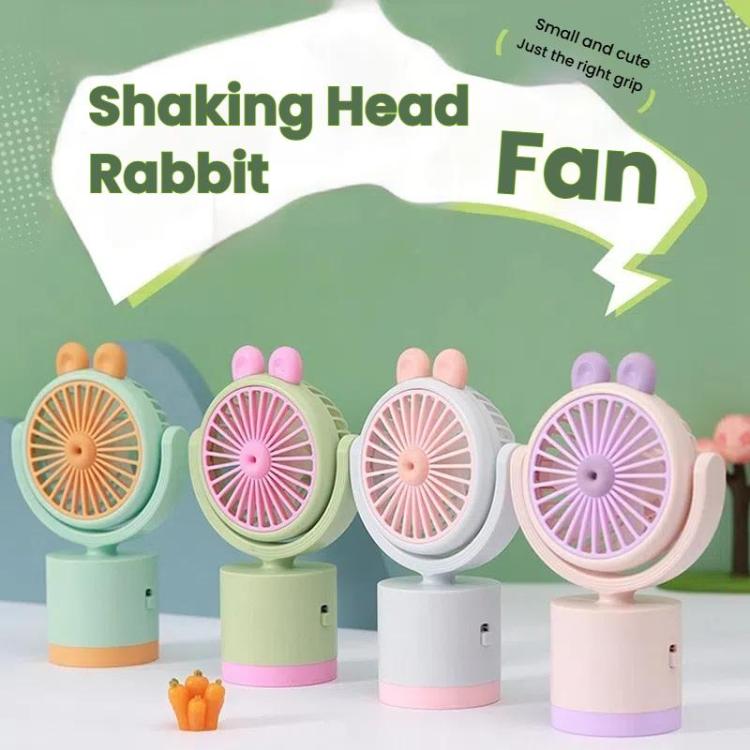 Cartoon Rabbit Desktop Fan USB Charging Handheld Fan Up And Down Adjustable Wind Direction