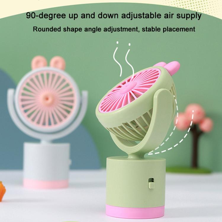 Cartoon Rabbit Desktop Fan USB Charging Handheld Fan Up And Down Adjustable Wind Direction