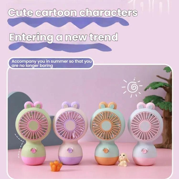 Cute Cartoon Rabbit Desktop Fan Children Summer Cool Gifts Handheld Rechargeable Fan