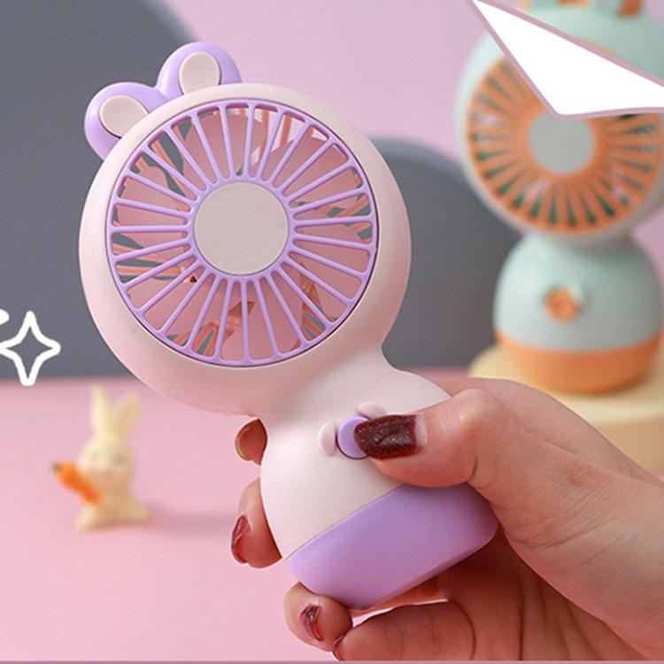 Cute Cartoon Rabbit Desktop Fan Children Summer Cool Gifts Handheld Rechargeable Fan